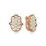 Fatma Elli Natural Pearl 0,18 Karat Diamond Earring