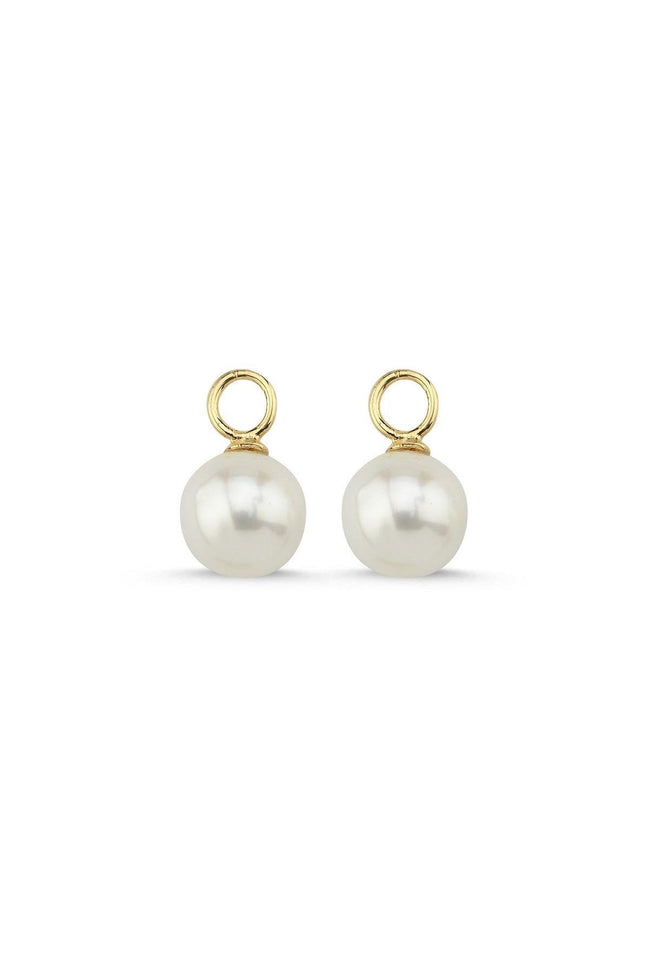 Large Cyclic Dangling Natural Pearl Earring