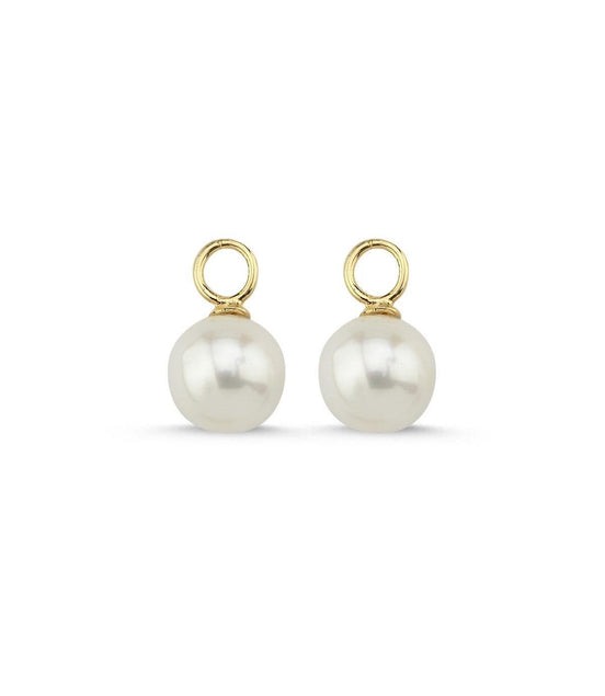 Large Cyclic Dangling Natural Pearl Earring