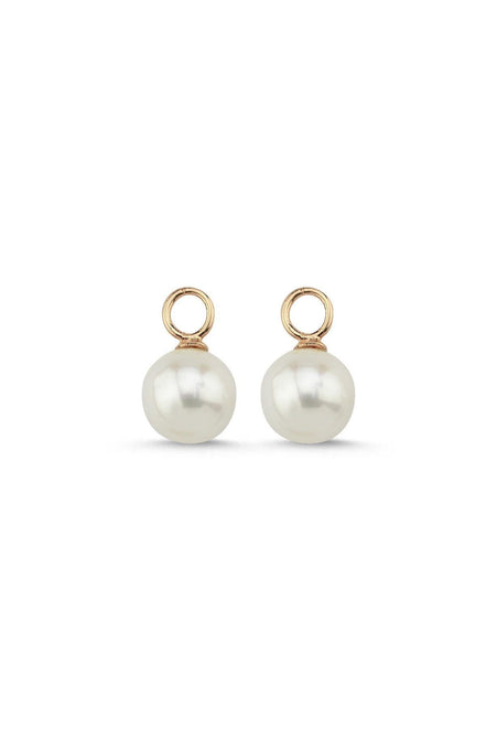 Large Cyclic Dangling Natural Pearl Earring