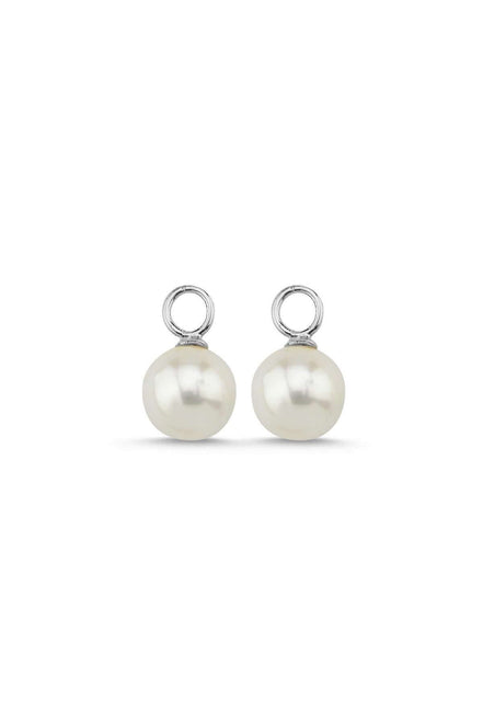 Large Cyclic Dangling Natural Pearl Earring