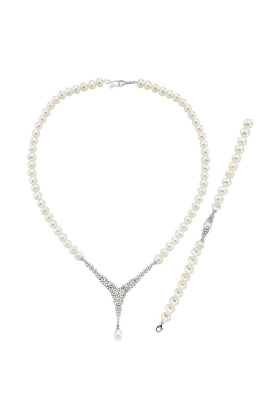 Doğal İnci Kolye Bileklik İkili Set | | Birinci1926