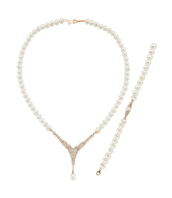 Doğal İnci Kolye Bileklik İkili Set | | Birinci1926