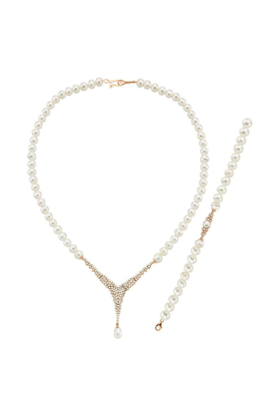 Doğal İnci Kolye Bileklik İkili Set | | Birinci1926