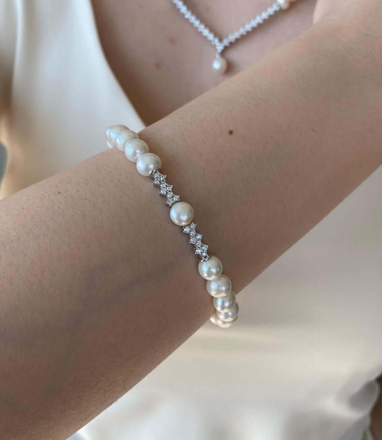 Stone Watercourse Natural Pearl Bracelet