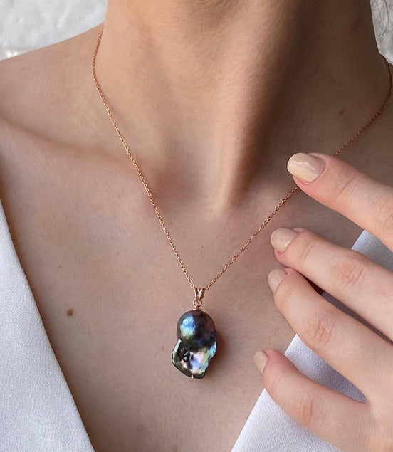 Siyah Barok İnci Kolye | | Birinci1926