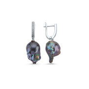 Black Baroque Pearl Earring