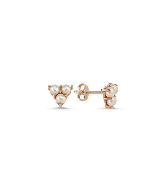 Tria Natural Pearl Triangle Earring