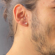 White Natural Pearl Earrings