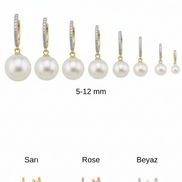 White Natural Pearl Stone Earrings