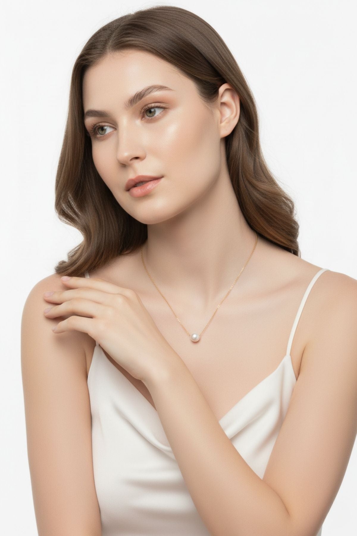 Chain Pearl Necklace