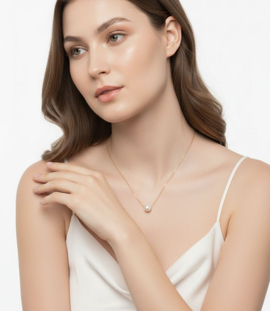 Chain Pearl Necklace