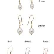 White Baroque Natural Pearl Earrings