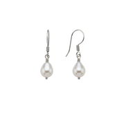 White Baroque Natural Pearl Earrings