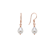 White Baroque Natural Pearl Earrings
