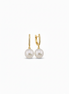 White Natural Pearl Stone Earrings