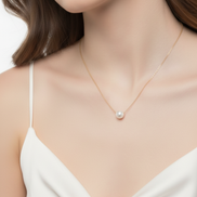 Chain Pearl Necklace