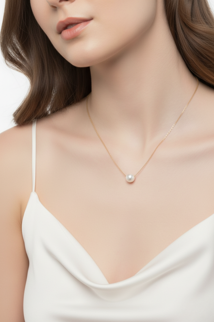 Chain Pearl Necklace