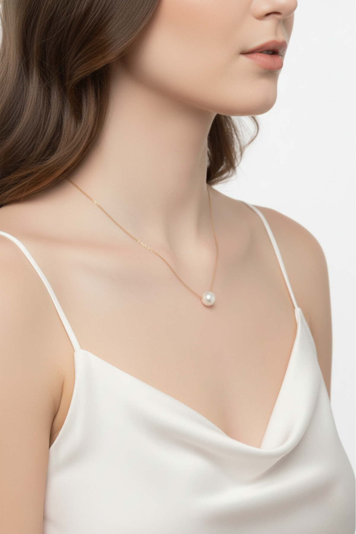 Chain Pearl Necklace