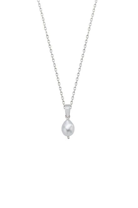 White Baroque Natural Pearl Necklace