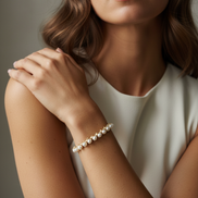 Three Pronged Natural Pearl Bracelet