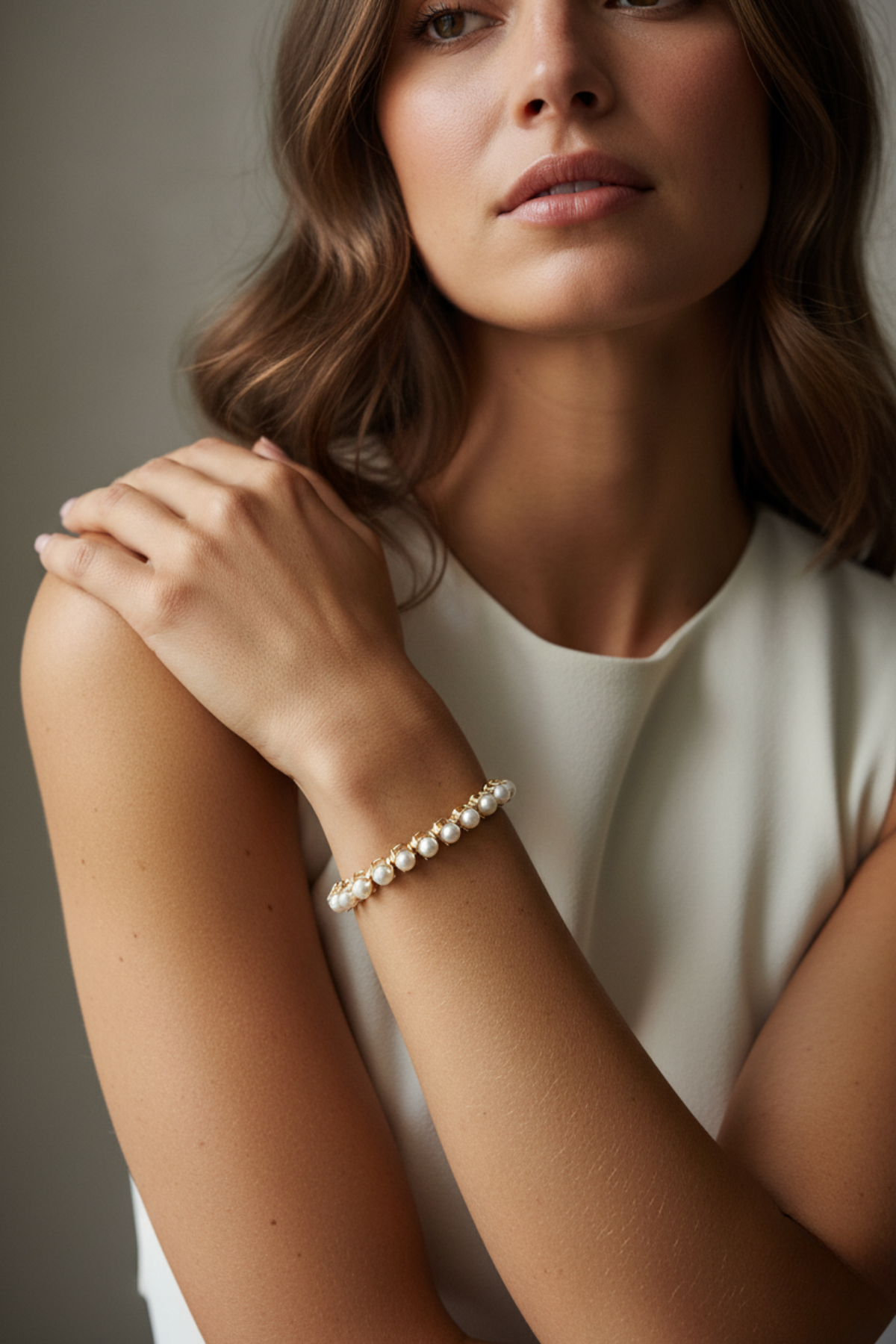 Three Pronged Natural Pearl Bracelet