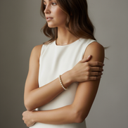 Four Pronged Natural Pearl Bracelet