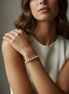 Four Pronged Natural Pearl Bracelet
