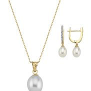 Damla Doğal İnci Kolye Küpe İkili Set | | Birinci1926