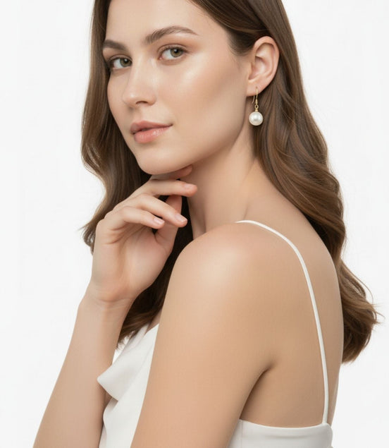 Rhodesian White Natural Pearl Earrings