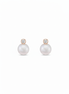Pearl Earrings with Diamonds
