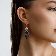 Grape Salkımı Doğal İnci Küpe Kolye Yüzük Üçlü Set | | Birinci1926