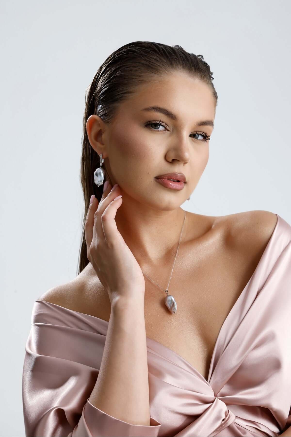 Gri Barok Doğal İnci Kolye | İnci Kolye | Birinci1926