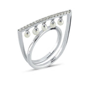 Diamond Pearl Ring