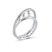 Diamond Pearl Ring