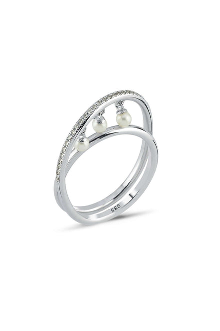 Diamond Pearl Ring