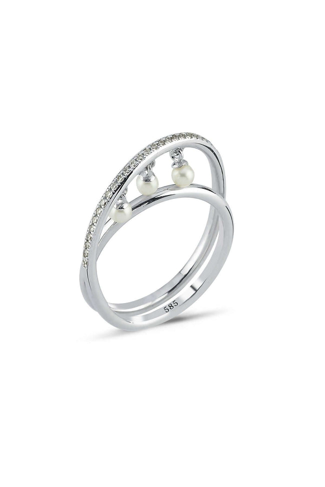 Diamond Pearl Ring