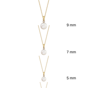 White Natural Pearl Necklace with Diamond