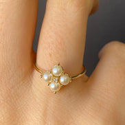 0,06 Karat Doğal İnci Pırlanta Yüzük | | Birinci1926