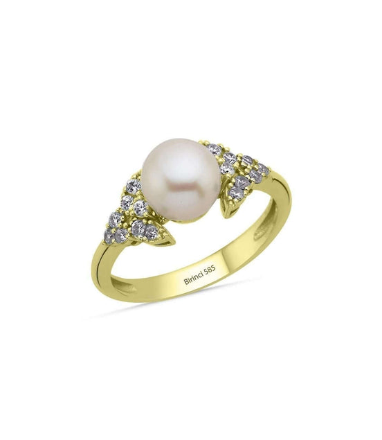 0,2 Ct Doğal İncili Pırlanta Yüzük | | Birinci1926