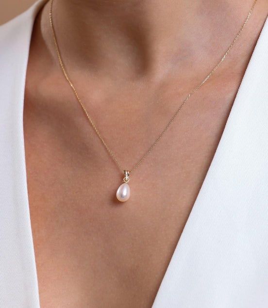 Damla Doğal İnci Kolye Küpe İkili Set | | Birinci1926