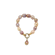 Halka Kilitli Multicolor Doğal İnci Bileklik | İnci Bileklik | Birinci1926