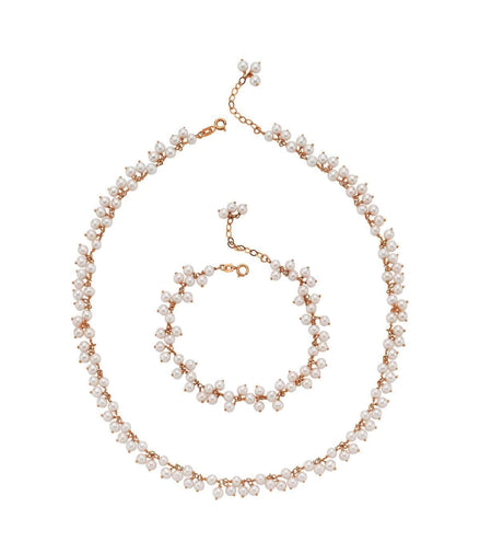 Sallantılı Doğal İnci Kolye Bileklik İkili Set | | Birinci1926