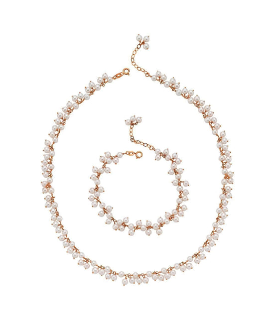 Sallantılı Doğal İnci Kolye Bileklik İkili Set | | Birinci1926