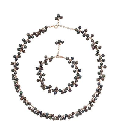 Sallantılı Doğal İnci Kolye Bileklik İkili Set | | Birinci1926