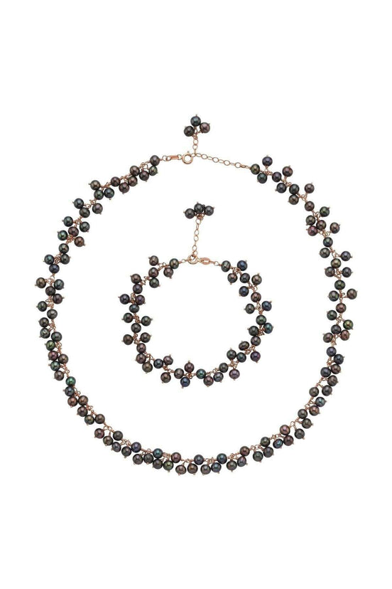 Sallantılı Doğal İnci Kolye Bileklik İkili Set | | Birinci1926