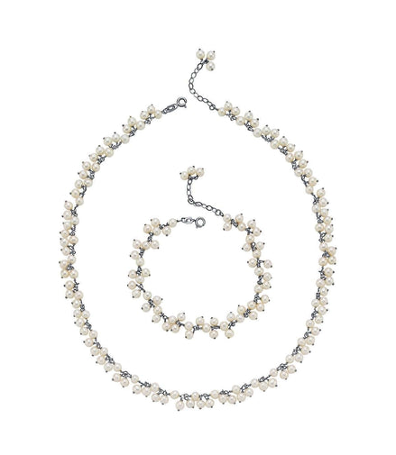 Sallantılı Doğal İnci Kolye Bileklik İkili Set | | Birinci1926