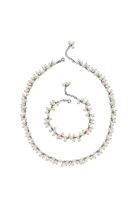 Sallantılı Doğal İnci Kolye Bileklik İkili Set | | Birinci1926