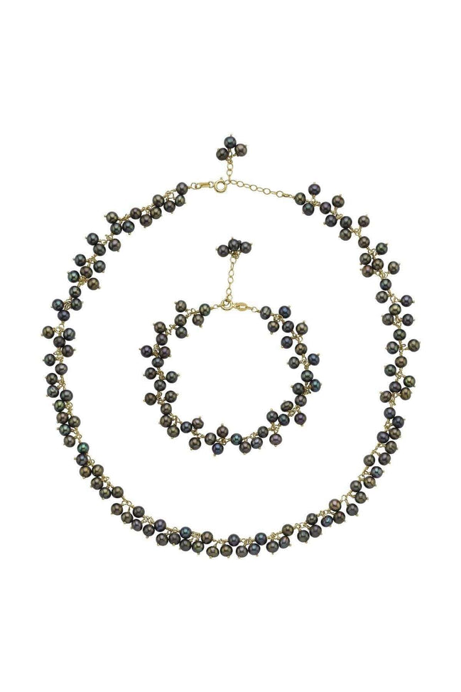 Sallantılı Doğal İnci Kolye Bileklik İkili Set | | Birinci1926