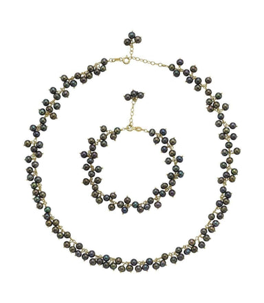 Sallantılı Doğal İnci Kolye Bileklik İkili Set | | Birinci1926